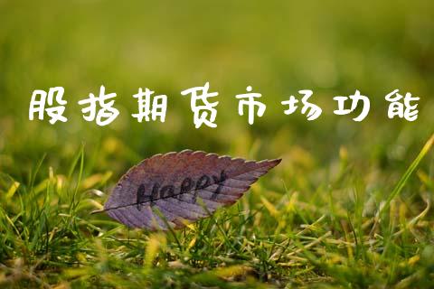 股指期货市场功能_https://wap.15771688.com_国际期货_第1张