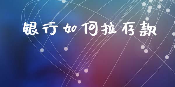 银行如何拉存款_https://wap.15771688.com_期货手续费一览表_第1张