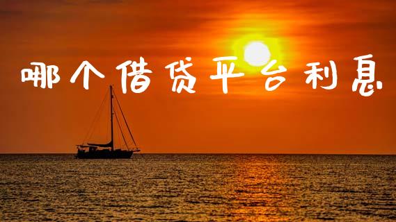 哪个借贷平台利息_https://wap.15771688.com_国际期货_第1张
