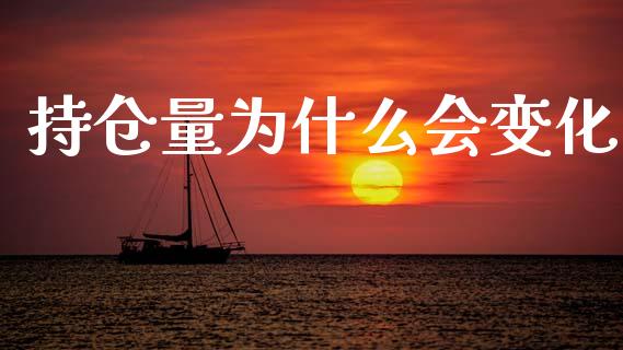持仓量为什么会变化_https://wap.15771688.com_道指期货_第1张