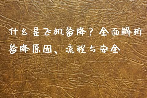什么是飞机备降?全面解析备降原因、流程与安全_国际期货_第1张_原油期货直播室_道指期_期货手续费一览表_国际期货 什么是飞机备降?全面解析备降原因、流程与安全_https://wap.15771688.com_国际期货_第1张