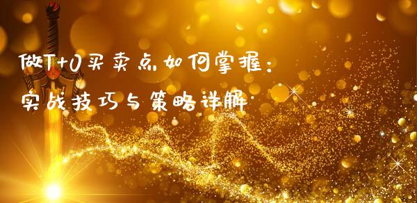做T+0买卖点如何掌握：实战技巧与策略详解_https://wap.15771688.com_国际期货_第1张