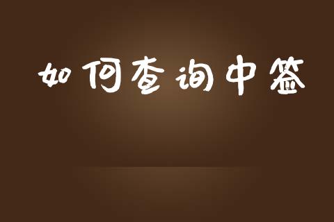 如何查询中签_https://wap.15771688.com_国际期货_第1张