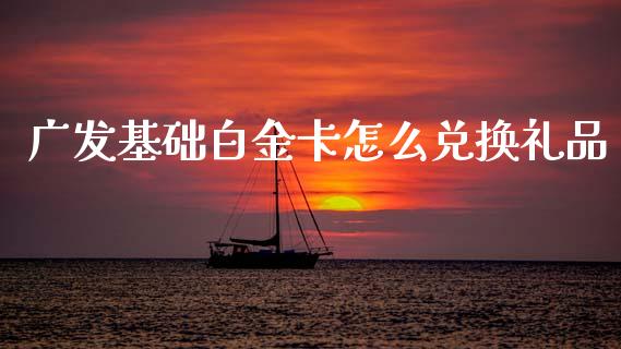 广发基础白金卡怎么兑换礼品_https://wap.15771688.com_道指期货_第1张