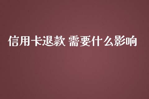 信用卡退款 需要什么影响_https://wap.15771688.com_道指期货_第1张