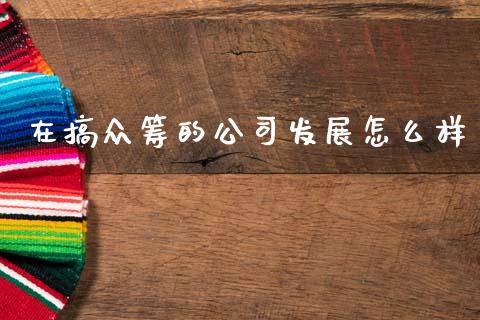 在搞众筹的公司发展怎么样_https://wap.15771688.com_原油期货直播室_第1张