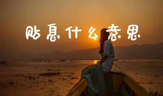 贴息什么意思_https://wap.15771688.com_国际期货_第1张