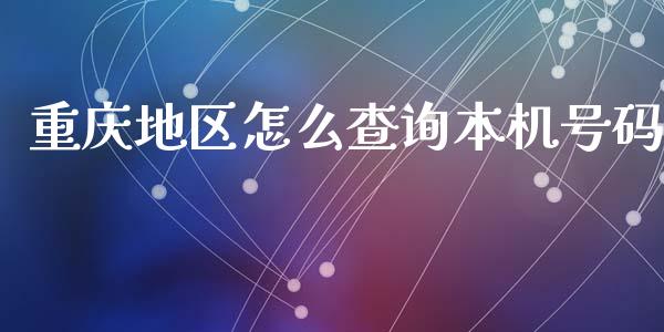 重庆地区怎么查询本机号码_https://wap.15771688.com_期货手续费一览表_第1张