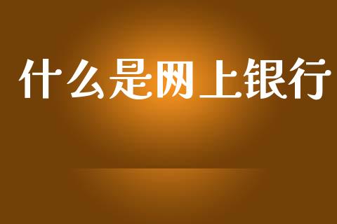 什么是网上银行_https://wap.15771688.com_期货手续费一览表_第1张