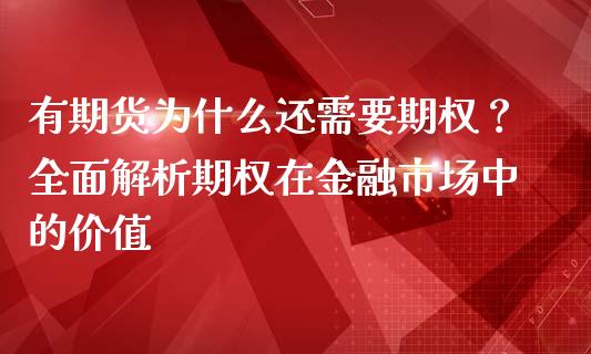 有期货为什么还需要期权？全面解析期权在金融市场中的价值_https://wap.15771688.com_国际期货_第1张
