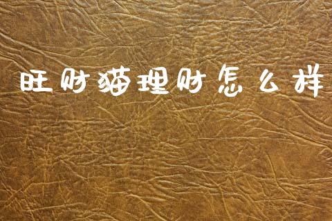 旺财猫理财怎么样_https://wap.15771688.com_期货手续费一览表_第1张