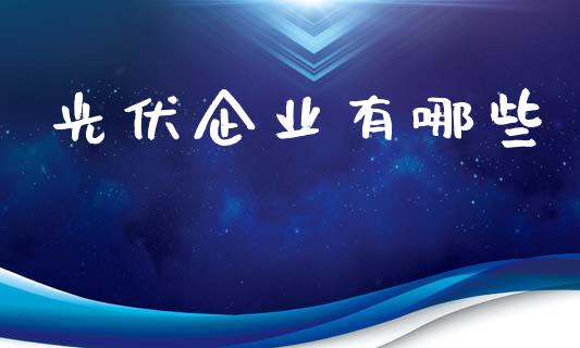 光伏企业有哪些_https://wap.15771688.com_期货手续费一览表_第1张