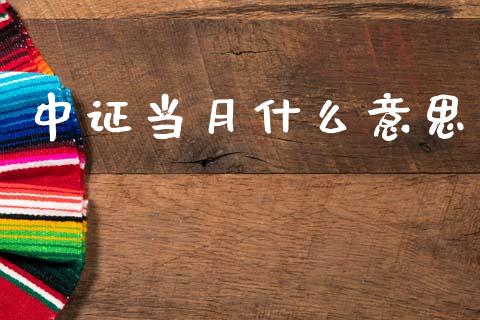 中证当月什么意思_https://wap.15771688.com_期货手续费一览表_第1张