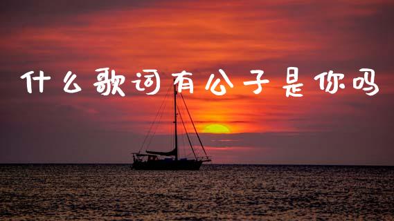什么歌词有公子是你吗_https://wap.15771688.com_原油期货直播室_第1张