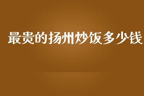 最贵的扬州炒饭多少钱_https://wap.15771688.com_国际期货_第1张