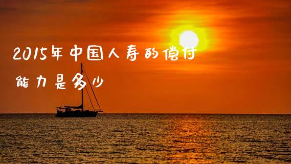 2015年中国人寿的偿付能力是多少_https://wap.15771688.com_国际期货_第1张