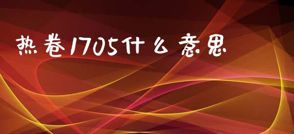 热卷1705什么意思_https://wap.15771688.com_期货手续费一览表_第1张