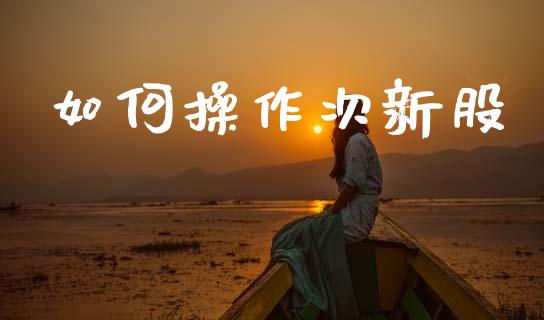 如何操作次新股_https://wap.15771688.com_原油期货直播室_第1张