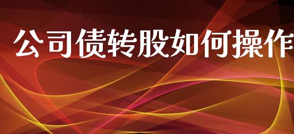 公司债转股如何操作_https://wap.15771688.com_道指期货_第1张