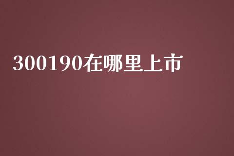 300190在哪里上市_https://wap.15771688.com_期货手续费一览表_第1张