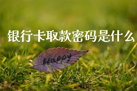 银行卡取款密码是什么_https://wap.15771688.com_国际期货_第1张