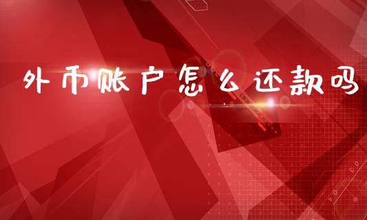 外币账户怎么还款吗_https://wap.15771688.com_原油期货直播室_第1张
