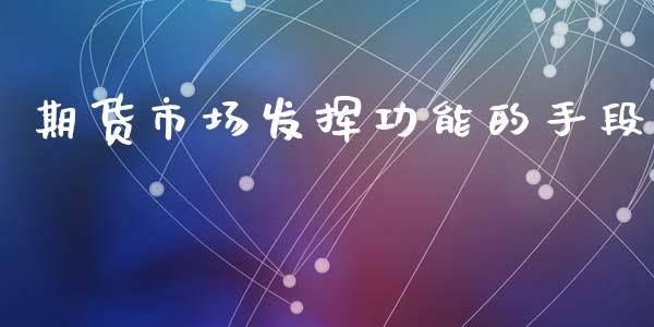 期货市场发挥功能的手段_https://wap.15771688.com_期货手续费一览表_第1张