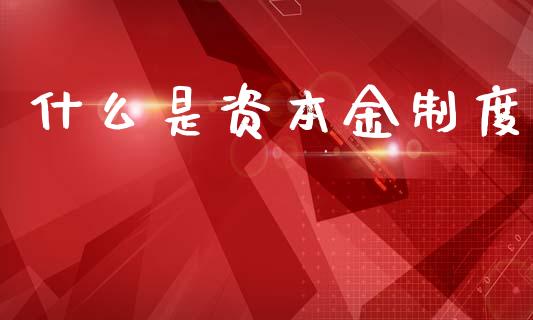 什么是资本金制度_https://wap.15771688.com_道指期货_第1张