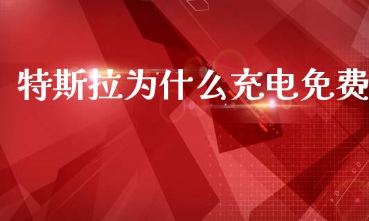 特斯拉为什么充电免费_https://wap.15771688.com_国际期货_第1张