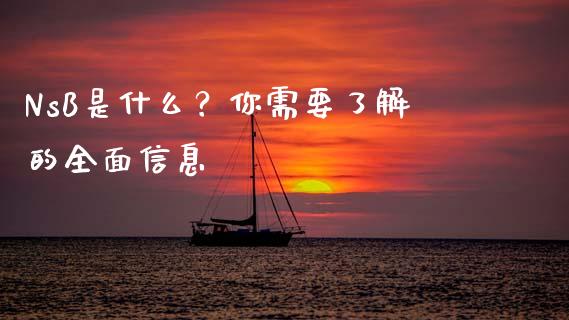 NsB是什么?你需要了解的全面信息_期货手续费一览表_第1张_原油期货直播室_道指期_期货手续费一览表_国际期货 NsB是什么?你需要了解的全面信息_https://wap.15771688.com_期货手续费一览表_第1张
