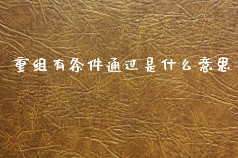 重组有条件通过是什么意思_https://wap.15771688.com_道指期货_第1张