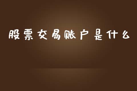 股票交易账户是什么_https://wap.15771688.com_国际期货_第1张