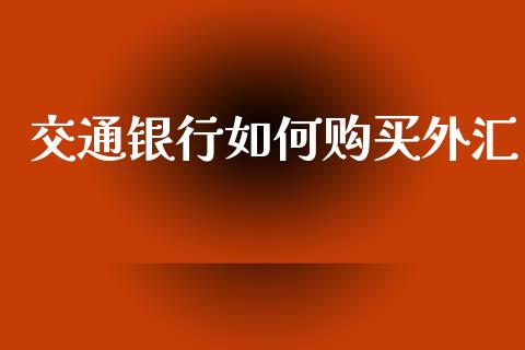 交通银行如何购买外汇_https://wap.15771688.com_原油期货直播室_第1张