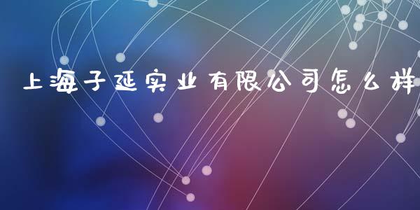 上海子延实业有限公司怎么样_https://wap.15771688.com_原油期货直播室_第1张