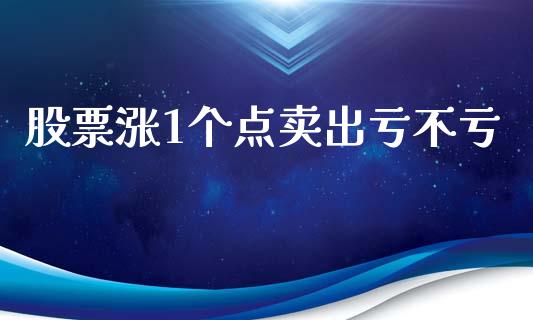 股票涨1个点卖出亏不亏_https://wap.15771688.com_道指期货_第1张