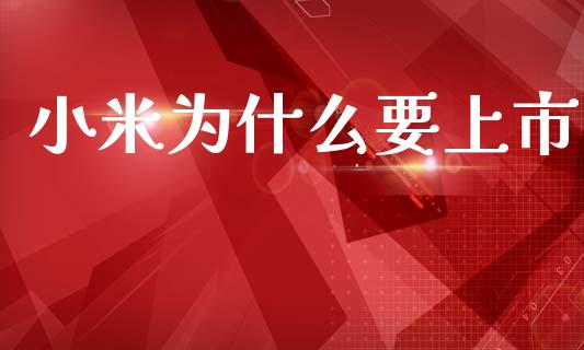 小米为什么要上市_https://wap.15771688.com_道指期货_第1张