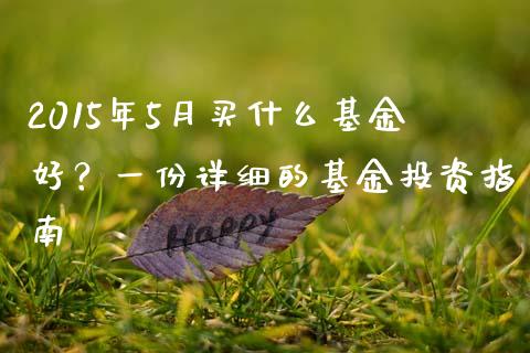 2015年5月买什么基金好？一份详细的基金投资指南_https://wap.15771688.com_原油期货直播室_第1张