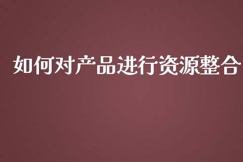 如何对产品进行资源整合_https://wap.15771688.com_期货手续费一览表_第1张