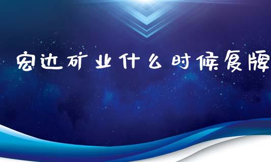 宏达矿业什么时候复牌_https://wap.15771688.com_国际期货_第1张
