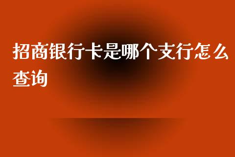 招商银行卡是哪个支行怎么查询_https://wap.15771688.com_期货手续费一览表_第1张