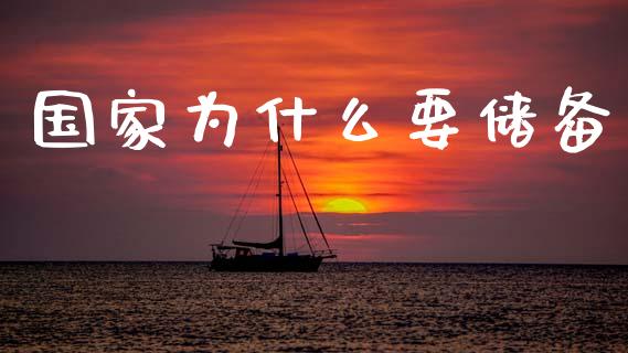 国家为什么要储备_https://wap.15771688.com_道指期货_第1张