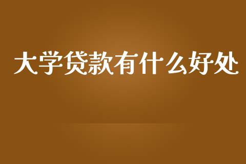 大学贷款有什么好处_https://wap.15771688.com_期货手续费一览表_第1张