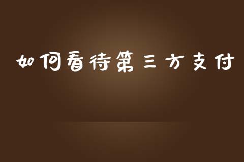 如何看待第三方支付_https://wap.15771688.com_期货手续费一览表_第1张