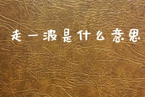 走一波是什么意思_https://wap.15771688.com_原油期货直播室_第1张