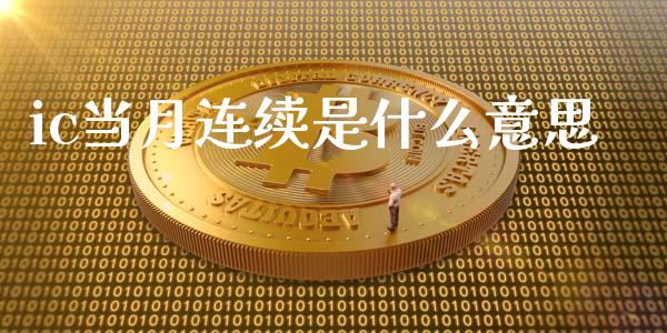 ic当月连续是什么意思_https://wap.15771688.com_期货手续费一览表_第1张