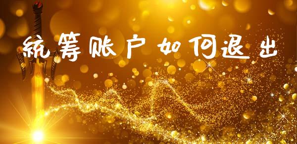 统筹账户如何退出_https://wap.15771688.com_道指期货_第1张